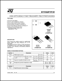 datasheet for BYW99W-200 by SGS-Thomson Microelectronics