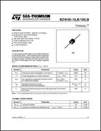 datasheet for BZW50-100B by SGS-Thomson Microelectronics