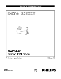datasheet for BAP64-03 by Philips Semiconductors