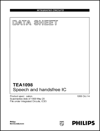 datasheet for TEA1098TV by Philips Semiconductors