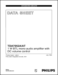 datasheet for TDA7052A by Philips Semiconductors