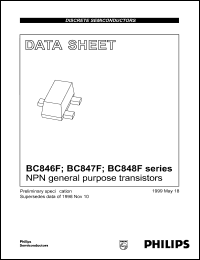 datasheet for BC847AF by Philips Semiconductors