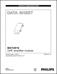 datasheet for BGY2016 by Philips Semiconductors