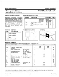 datasheet for BTA212B-600E by Philips Semiconductors