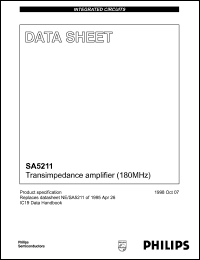 datasheet for SA5211D by Philips Semiconductors