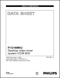 datasheet for FI1216MK2/HM/IEC by Philips Semiconductors