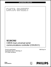 datasheet for SC26C562C1A by Philips Semiconductors