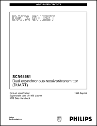 datasheet for SCN68681E1F40 by Philips Semiconductors