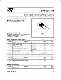 datasheet for BYT30P-400 by SGS-Thomson Microelectronics