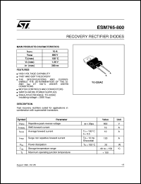 datasheet for ESM765-800 by SGS-Thomson Microelectronics