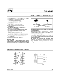 datasheet for 74LVQ00 by SGS-Thomson Microelectronics