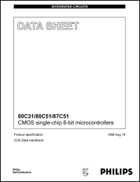 datasheet for PCB80C31-3N by Philips Semiconductors