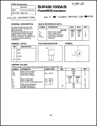 datasheet for BUK438-1000A by Philips Semiconductors