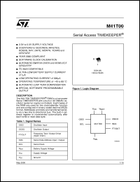 datasheet for M41T00 by SGS-Thomson Microelectronics
