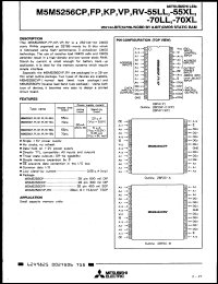 datasheet for M5M5256CKP-55LL by Mitsubishi Electric Corporation, Semiconductor Group