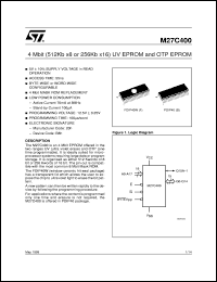 datasheet for M27C400 by SGS-Thomson Microelectronics