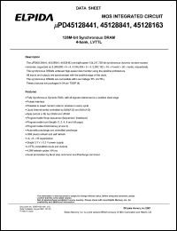 datasheet for uPD45128441G5-A75L-9JF by 