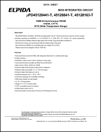 datasheet for uPD45128841G5-A80T-9JF by 