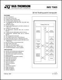 datasheet for IMST805-F25S by SGS-Thomson Microelectronics