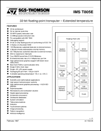 datasheet for IMST805-G20E by SGS-Thomson Microelectronics