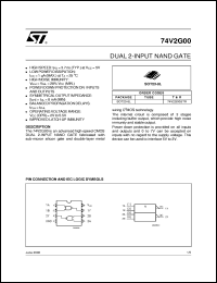 datasheet for 74V2G00 by SGS-Thomson Microelectronics