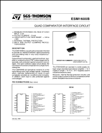 datasheet for ESM1600B by SGS-Thomson Microelectronics