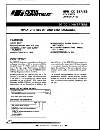 datasheet for HPR116W/H by 