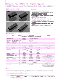 datasheet for SG531 6.0000M by Seiko Epson Corporation