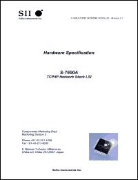 datasheet for S-7600A by Seiko Epson Corporation