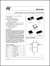 datasheet for M27C2001 by SGS-Thomson Microelectronics