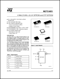 datasheet for M27C4001 by SGS-Thomson Microelectronics