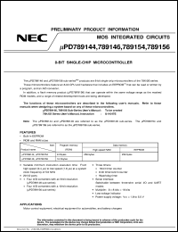 datasheet for uPD789154GS-xxx by NEC Electronics Inc.