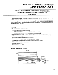 datasheet for UPD1705C-012 by NEC Electronics Inc.