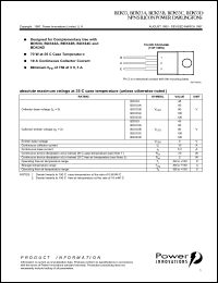 datasheet for BDX33D by Power Innovations