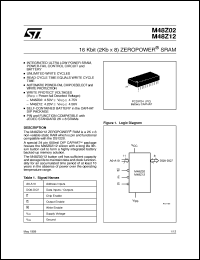 datasheet for M48Z02 by SGS-Thomson Microelectronics