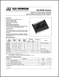 datasheet for GS-R400V by SGS-Thomson Microelectronics