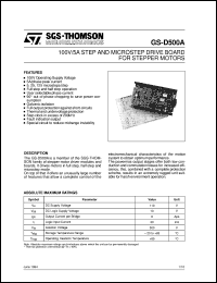 datasheet for GS-D500A by SGS-Thomson Microelectronics