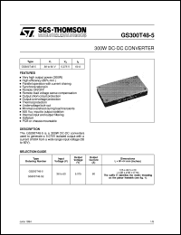 datasheet for GS300T48-5 by SGS-Thomson Microelectronics