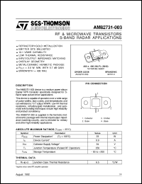 datasheet for AM82731-003 by SGS-Thomson Microelectronics