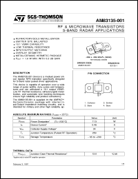 datasheet for AM83135-001 by SGS-Thomson Microelectronics
