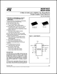 datasheet for M29F400B by SGS-Thomson Microelectronics