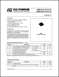 datasheet for SMBJ10CA-TR by SGS-Thomson Microelectronics