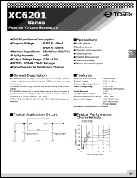 datasheet for XC6201P332ML by Torex Semiconductor Ltd.