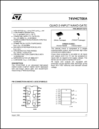 datasheet for 74VHCT00A by SGS-Thomson Microelectronics