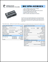 datasheet for DU1P0-12S12 by 