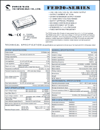 datasheet for FED20-48S05 by 