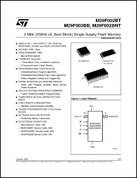 datasheet for M29F002BNT by SGS-Thomson Microelectronics