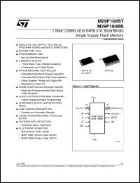 datasheet for M29F100BB by SGS-Thomson Microelectronics