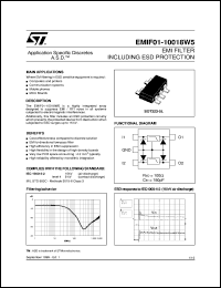 datasheet for EMIF01-10018W5 by SGS-Thomson Microelectronics