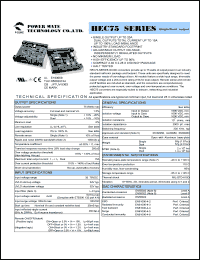 datasheet for HEC75-48S3P3-N by 